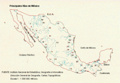 Mexico Rivers Map