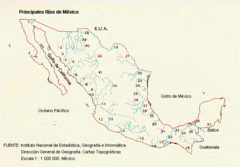 Mexico Rivers Map Mexico Rivers Map