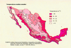 Mexico Temperature Map