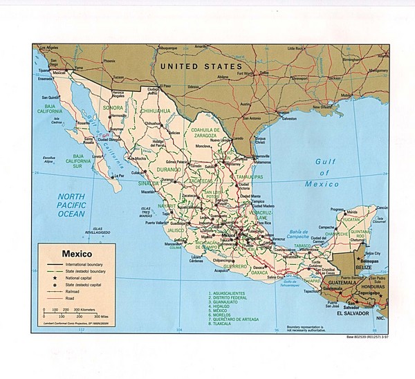 Mexico Tourist Map