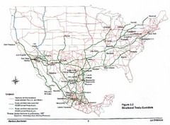 Mexico and U.S. Trade Corridors Map