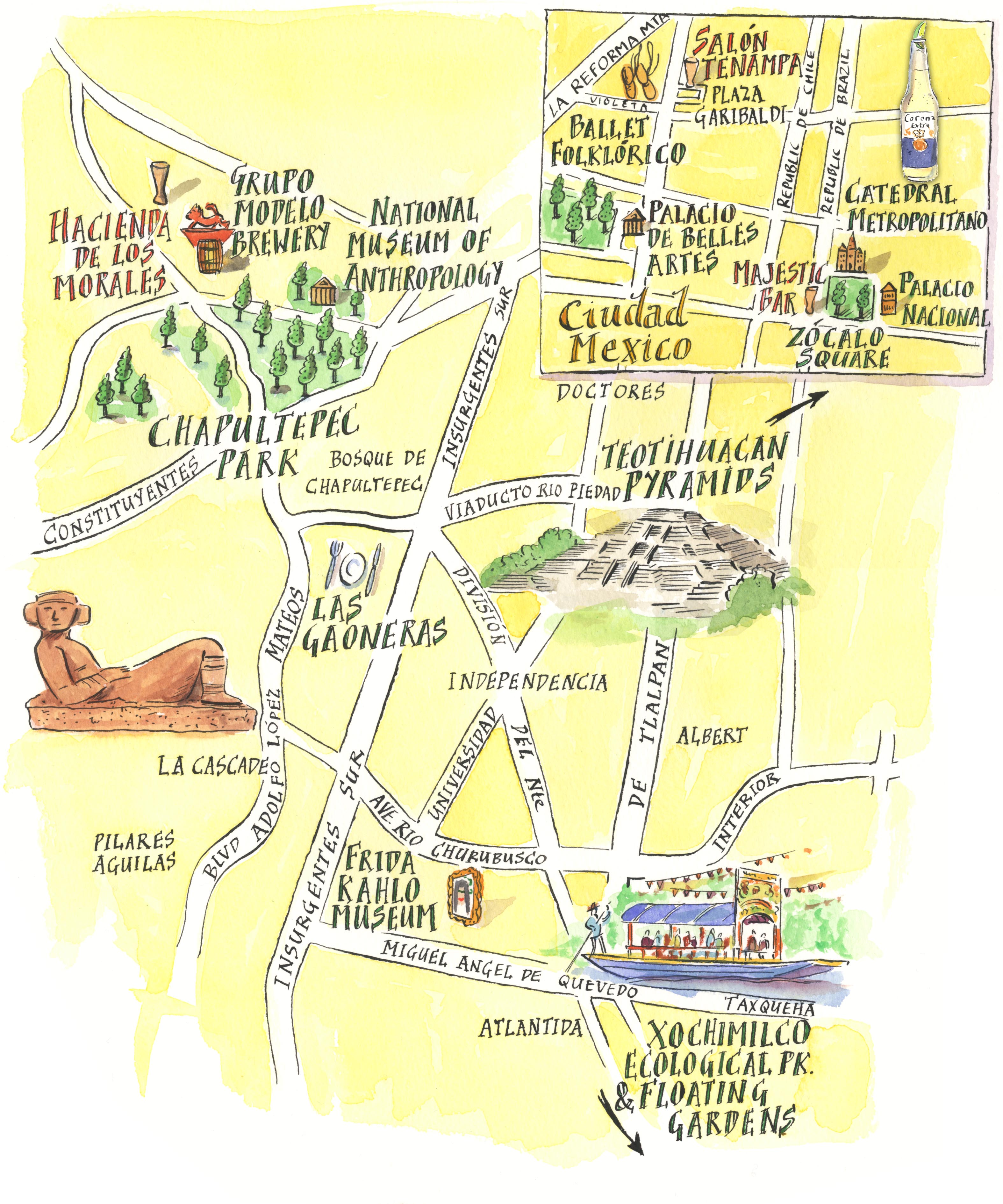 Mexico City Map Download Map of Mexico city Template and Slides