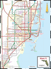 Miami, Florida Tourist Map