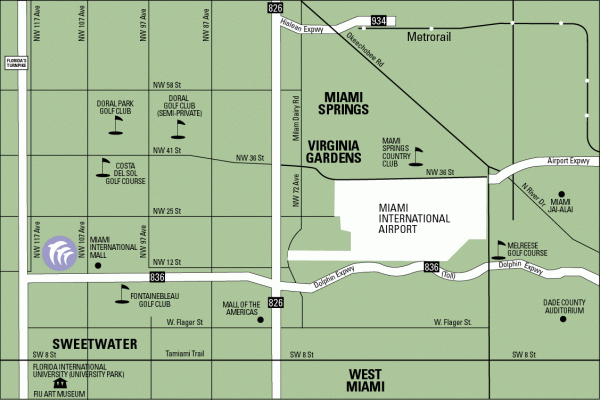 Miami Golf Course map