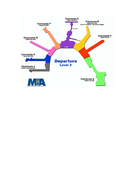 Miami International Airport Terminal Map