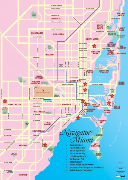 Miami tourist map