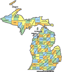 Michigan Counties Map Michigan Counties Map