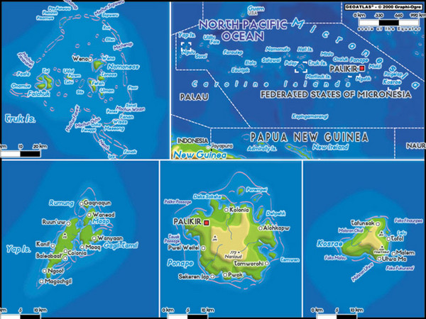 Micronesia Islands Map