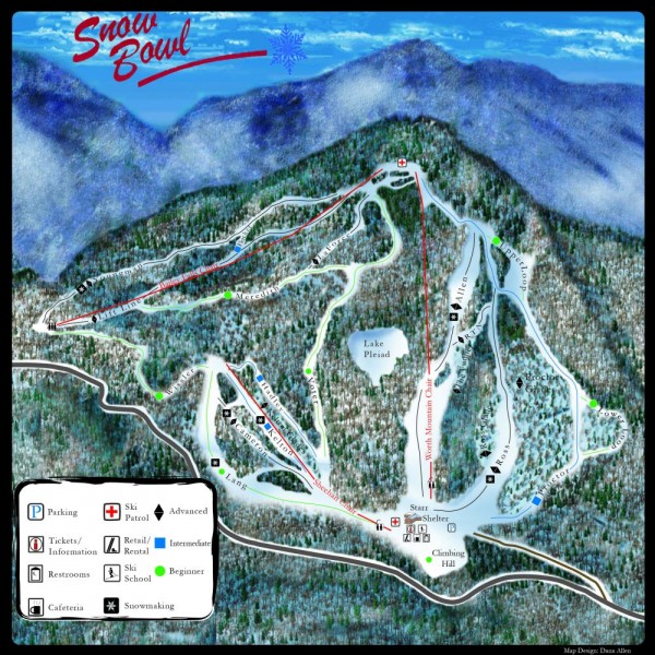 Middlebury Snow Bowl Ski Trail map Middlebury VT 05753 • mappery