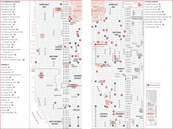 Midtown Manhattan, New York Map