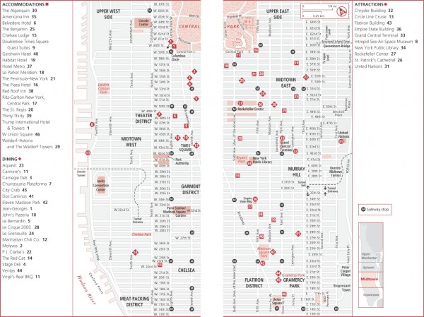 Midtown Manhattan, New York Map
