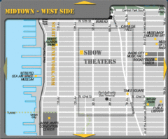 Midtown West Side New York City Map