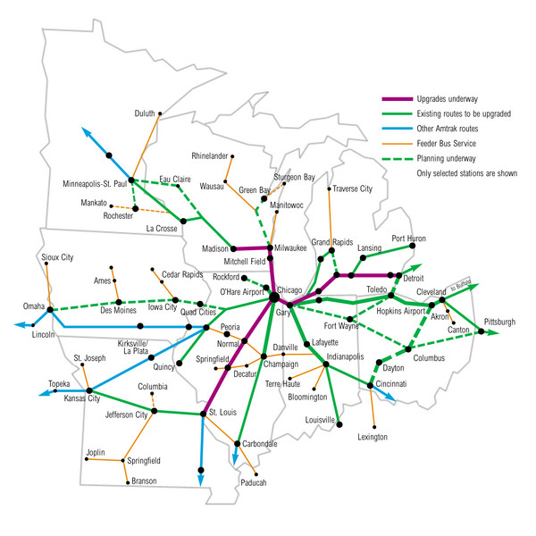 Midwest Direct Route Map