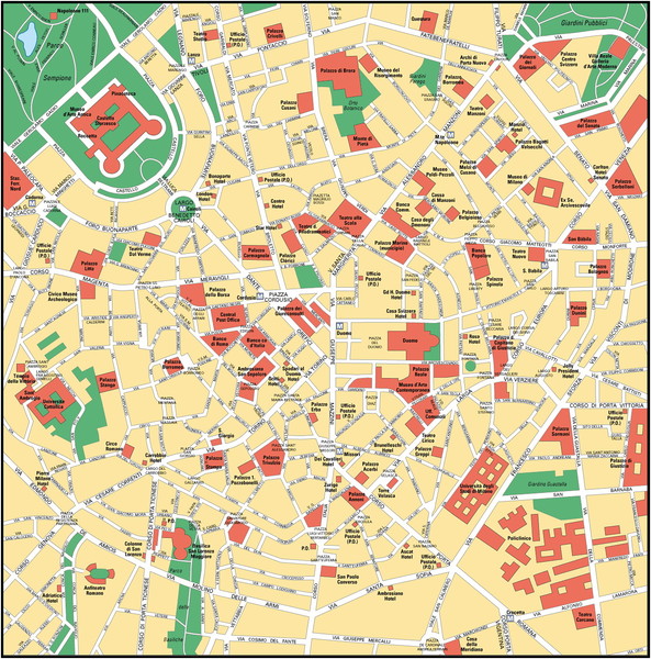 Milan Center Map