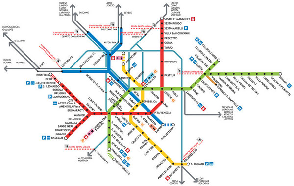 Milan Metro Map