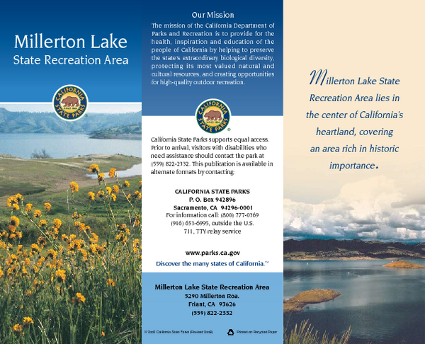 Millerton Lake State Recreation Area Map