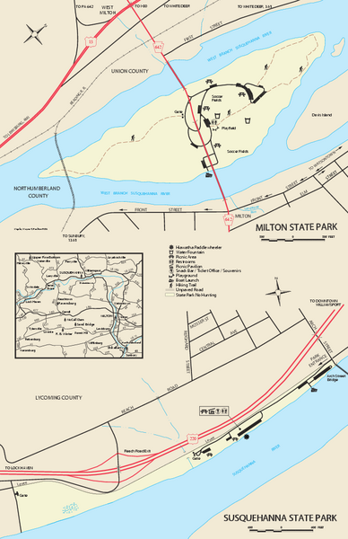 Milton State Park map