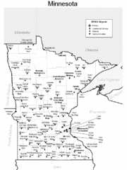 Minnesota Airports Map Minnesota Airports Map