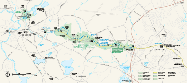 Minute Man National Historical Park Official Map