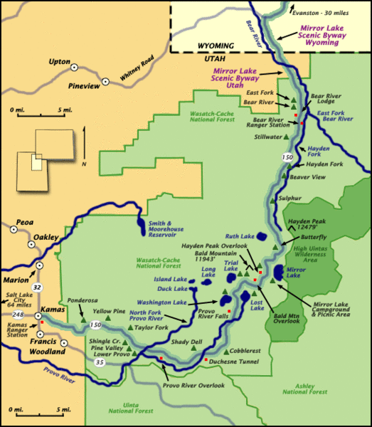 Mirror Lake Highway Map