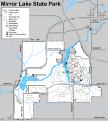 Mirror Lake State Park Map Mirror Lake State Park Map