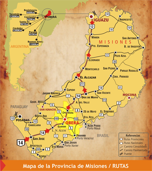 Misiones Province Map