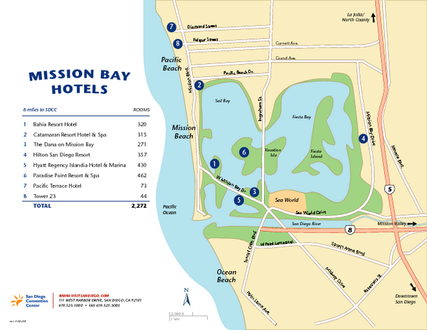 Mission Bay Tourist Map
