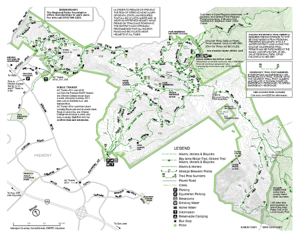 Mission Peak Preserve Map