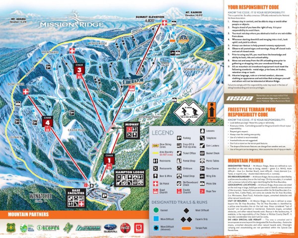 Mission Ridge Ski Trail Map