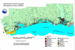 Mississippi Gulf Ecological Management Sites Map