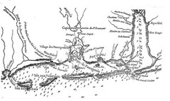 Mississippi & Alabama coastal area, 1732 Map