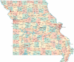 Missouri Map Missouri Map