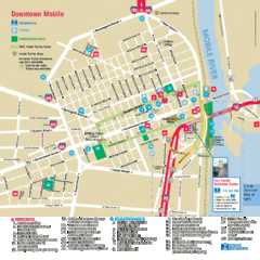 Mobile, Alabama Tourist Map Mobile, Alabama Tourist Map
