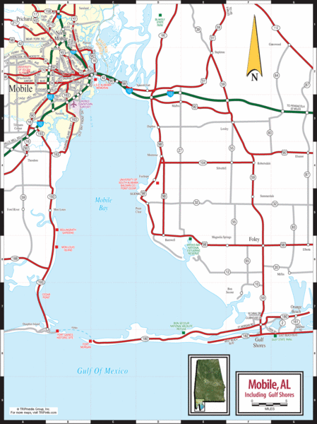 Map Of Mobile Alabama Mobile Alabama Tourist Map - Mobile Alabama • Mappery