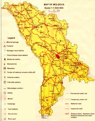 Moldova roads Map