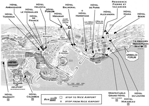 Monaco Tourist Map