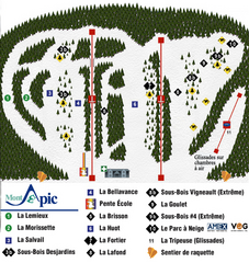 Mont Apic Ski Trail Map