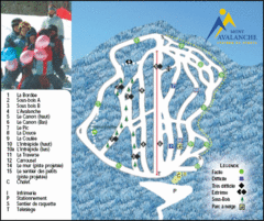 Mont Avalanche Ski Trail Map