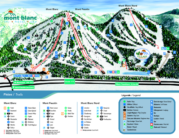Mont Blanc Ski Trail Map