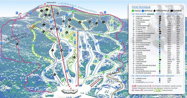 Mont Edouard Ski Trail Map
