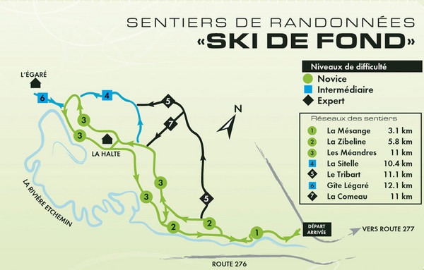 Mont Orignal Ski Trail Map