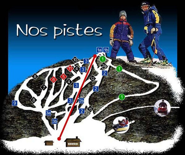 Mont Pin Rouge Ski Trail Map