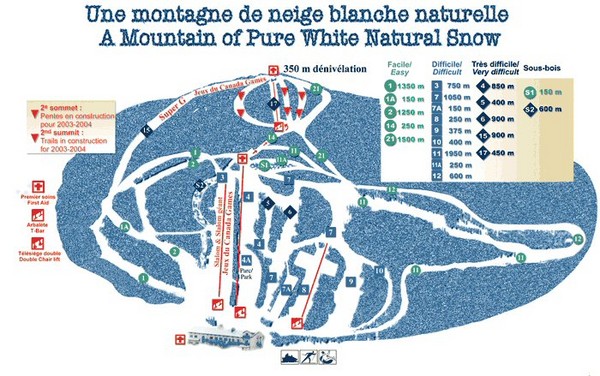 Mont Restigouche Ski Trail Map