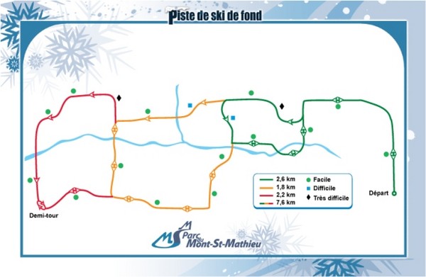 Mont Saint-Mathieu Ski Trail Map