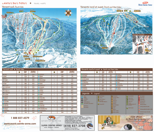 Mont-Sainte-Anne Ski Trail Map