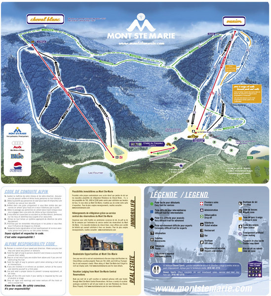Mont Ste-Marie Ski Trail Map