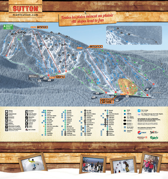 Mont Sutton Trail map