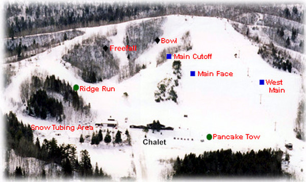 Mont du Lac Ski Area Ski Trail Map