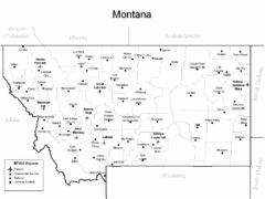 Montana Airports Map