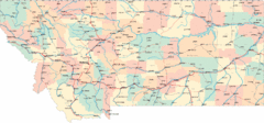 Montana Road Map Montana Road Map